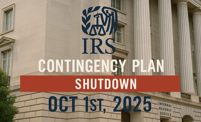 IRS contingency plan for the shutdown. Oct 1st, 2025